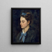 Portrait de Teresita portant des nœuds bleus - Benet Mercadé — gerahmtes Bild an der Wand