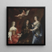 Bengt Horn af Minne 1623-1678 mit seinen beiden Ehefrauen Margaretha Sparre und Ingeborg Banr - David Klöcker Ehrenstrahl — gerahmtes Bild an der Wand