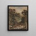 Landschaft mit Tieren auf dem Bauernhof - Benjamin Barker — gerahmtes Bild an der Wand