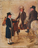 John Hilton, Schiedsrichter des Parcours in Newmarket, John Fuller, Leiter des Parcours und John Stevens - Benjamin Marshall — Ansicht des Kunstwerks