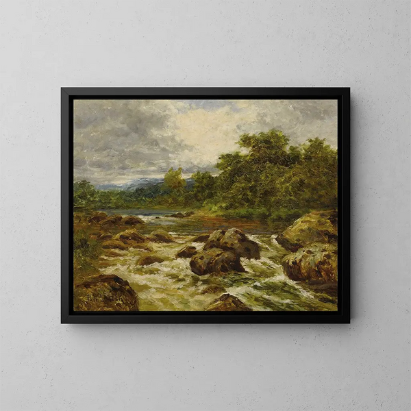 Eine Aussicht auf den Lamar - Benjamin Williams Leader — gerahmtes Bild an der Wand