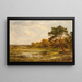 Ein Teich am Ufer mit Schilf - Benjamin Williams Leader — gerahmtes Bild an der Wand