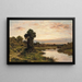 Abendstimmung an der Themse in Shillingford - Benjamin Williams Leader — gerahmtes Bild an der Wand