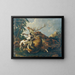 Hirschjagd - Benno Rafael Adam — gerahmtes Bild an der Wand