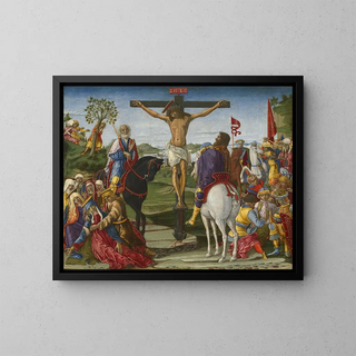 Die Kreuzigung - Benvenuto di Giovanni — gerahmtes Bild an der Wand