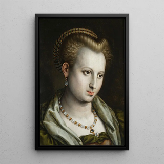 Bernaert de Rijckere - Female head turned to the right with a pearl necklace.webp