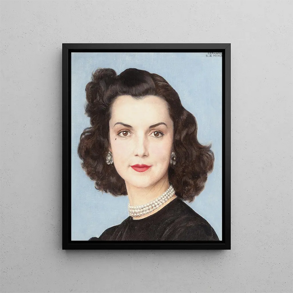 Portrait von Brenda Frazier - Bernard Boutet de Monvel — gerahmtes Bild an der Wand