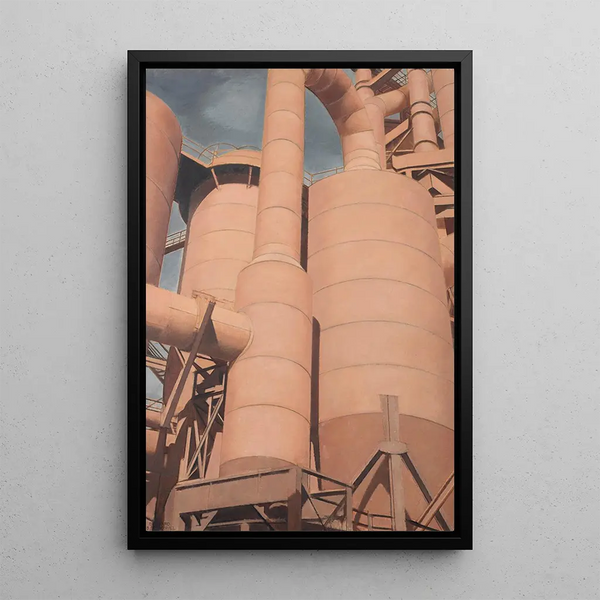 Reproduktion des Gemäldes Industrieanlage South Works in Chicago Illinois - Bernard Boutet de Monvel