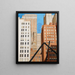 Ansicht von New York - Bernard Boutet de Monvel — gerahmtes Bild an der Wand