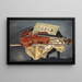 Natur stillleben mit Violine - Bernard Meninsky — gerahmtes Bild an der Wand