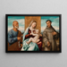 Madone und Kind mit Heiligen Petrus und Franziskus - Bernardino Licinio — gerahmtes Bild an der Wand