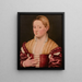 Portrait einer schönen Venezianerin - Bernardino Licinio — gerahmtes Bild an der Wand