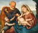 Die Heilige Familie mit dem Heiligen Kind Johannes dem Täufer - Bernardino Licinio — Ansicht des Kunstwerks