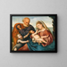 Die Heilige Familie mit dem Heiligen Kind Johannes dem Täufer - Bernardino Licinio — gerahmtes Bild an der Wand