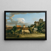 Pirna, die Obertor vom Süden - Bernardo Bellotto — gerahmtes Bild an der Wand