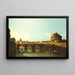 Ansicht des Tibers in Rom mit dem Castel Sant'Angelo - Bernardo Bellotto — gerahmtes Bild an der Wand