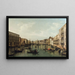 Ansicht des Großen Kanals mit den Palästen Foscari und Moro Lin - Bernardo Bellotto — gerahmtes Bild an der Wand
