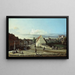 Ansicht von Pirna mit der Sonnenstein-Festung - Bernardo Bellotto — gerahmtes Bild an der Wand