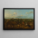 Ansicht von Ujazdów und Łazienki - Bernardo Bellotto — gerahmtes Bild an der Wand