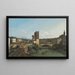 Vue de Vérone avec le Ponte delle Navi - Bernardo Bellotto — gerahmtes Bild an der Wand