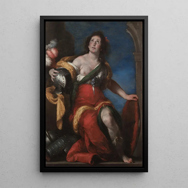 Figur allegorisch - Bernardo Strozzi — gerahmtes Bild an der Wand