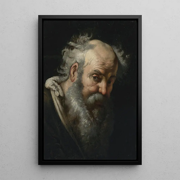 Reproduktion des Gemäldes Kopf eines bärtigen Mannes - Bernardo Strozzi