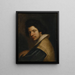 Portrait eines Mannes mit einer Frise - Bernardo Strozzi — gerahmtes Bild an der Wand