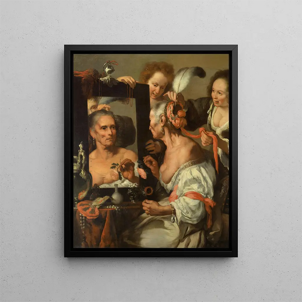 Vanité - Bernardo Strozzi — gerahmtes Bild an der Wand