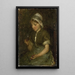 Mädchen mit Kirschen - Bernardus Johannes Blommers — gerahmtes Bild an der Wand