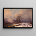 Schneelandschaft - Bernhard Fiedler — gerahmtes Bild an der Wand