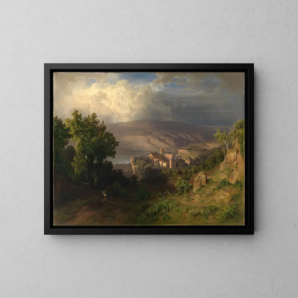 Ansicht auf Heidelberg - Bernhard Fries — gerahmtes Bild an der Wand
