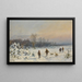 Jäger im Schnee - Bernhard Mühlig — gerahmtes Bild an der Wand
