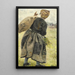 Frau mit einem Korb Kartoffeln in Frankreich - Bertha Wegmann — gerahmtes Bild an der Wand