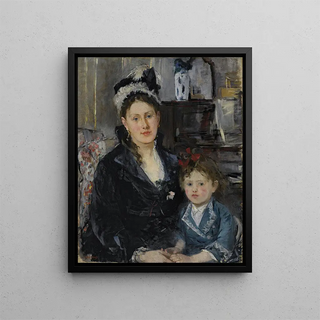 Berthe Morisot - Portrait of Mme Boursier And Her Daughter Portrait De Mme Boursier Et De Sa Fille.webp