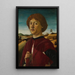 Portrait eines jungen Mannes - Biagio d'Antonio — gerahmtes Bild an der Wand