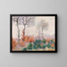 Holzgesägtes Gemälde im Herbst - Blanche Hoschedé-Monet — gerahmtes Bild an der Wand