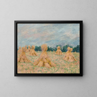 La Moisson aux Moyettes - Blanche Hoschedé-Monet — gerahmtes Bild an der Wand