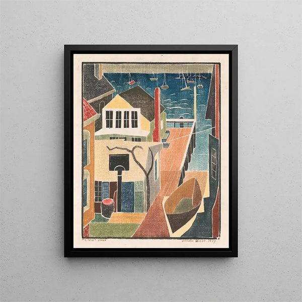 Mon studio du quai - Blanche Lazzell — gerahmtes Bild an der Wand