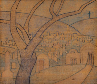 Das Friedhof von Provincetown - Blanche Lazzell — Ansicht des Kunstwerks