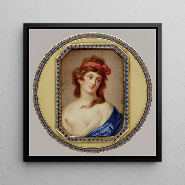 Boîte à tabac avec portrait d'une femme - Carl Christian Kanz