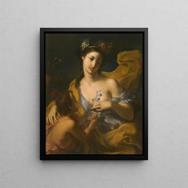 Flore - École bolonaise — gerahmtes Bild an der Wand