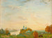 Über dem Fluss im Herbst - Boris Kustodiev — Ansicht des Kunstwerks