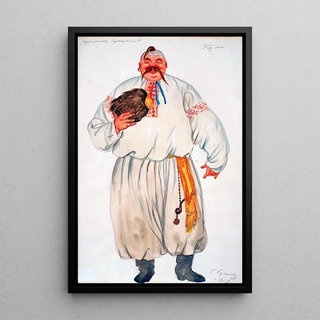 Boris Kustodiev - Costume Design for Kum from The Fair at Sorochyntsi by Modest Mussorgsky.webp