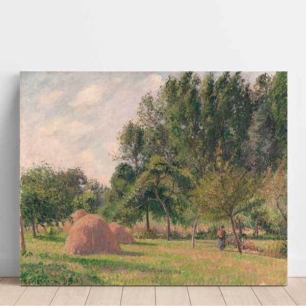 Reproduktion des Gemäldes Heuballen, Morgen, Éragny - Camille Pissarro