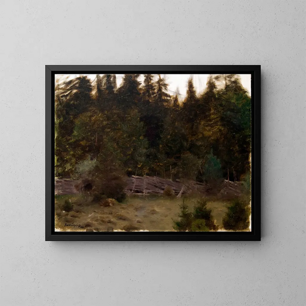 Landschaftsstudie - Bruno Liljefors — gerahmtes Bild an der Wand