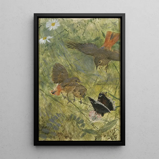 Bruno Liljefors - Redstarts and Butterflies.webp