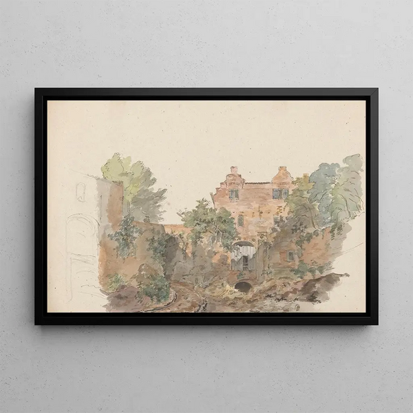 Bruno van Straaten - Oude huizen op een stadswal.webp