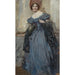 Reproduktion des Gemäldes Dame in dunkelblauer Ballkleid - Brynolf Wennerberg