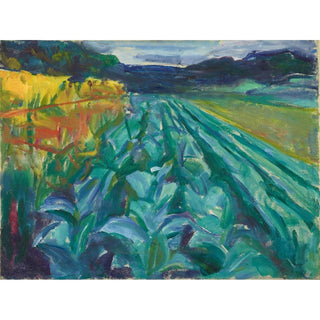 Cabbage Field - Edvard Munch | Reproduction Tableau Décoration murale affiche copie