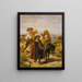 Bauernhof bei der Scheune - Camille Joseph Étienne Roqueplan — gerahmtes Bild an der Wand